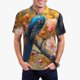 thumbnail image 1 of Fotbe Bluebird Blossom Elegance Camiseta Polo de Golf para Hombre con Estampado – Camisa Deportiva Transpirable con Cuello Abotonado-X-Large, 1 of 6