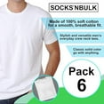 thumbnail image 6 of SOCKS'NBULK Mens Cotton Crew Neck Short Sleeve T-Shirts Mix Colors Bulk Pack (36 Pack), 6 of 6