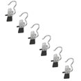 thumbnail image 2 of 6 Pack Boot Hangers with Clips, Laundry Hooks with Rubber Grips, 360 Rotating Pants Hangers for Closet, Portable Drying Clips for Socks and Towels, Heavy Hooks (Black), 2 of 9