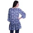thumbnail image 4 of Moomaya Printed Georgette Beach Clothes For Women Short Shrug Cover Up Cardigan, 4 of 5