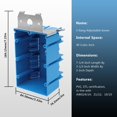 thumbnail image 3 of Caja eléctrica XGGYA de 3 bandas ajustable de plástico azul ETL, 3 of 6