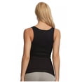 thumbnail image 3 of Felina Womens Ribbed Tank Top, 3-Pack, Soft Cotton Stretch, Black, Size Large (1012), 3 of 4