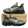 thumbnail image 1 of Zapatos de plataforma étnicos tribales aztecas para mujer, zapatos casuales de malla, zapatillas de deporte de malla transpirables con cordones y estampado Dreamchers, 1 of 6