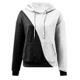 thumbnail image 4 of Shirts for Women Dressy Casual Plus Size Fall Winter Loose Fit Hooded Long-sleeved Kimono Drop Shoulder Drawstring Graphic Hoodie Cotton Sweatshirts Hoodies(White,S), 4 of 4