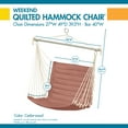 thumbnail image 3 of Classic Accessories Duck Covers Weekend Quilted Hammock Chair, 27 x 49 x 39.5 Inch, Cedarwood, 3 of 8