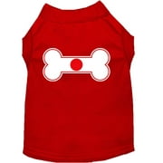 Pet Dog Cat Shirt Screen Printed, "Bone Shaped Japan Flag"