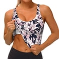 thumbnail image 3 of Balery Lilies Flowers Sujetadores deportivos con espalda cruzada para mujer, acolchados, sin costuras, de alto impacto, ideales para yoga, gimnasio, entrenamiento y fitness.-Small, 3 of 8