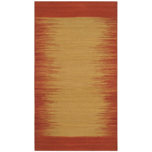 SAFAVIEH Kilim Rishika Geometric Wool Area Rug, Rust, 4' x 6'