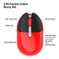 thumbnail image 2 of M106 Rechargeable 2.4g Wireless Mouse Mute Rabbit Mouse Back computer desktop Office Mouse With One Click red, 2 of 5