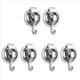 thumbnail image 1 of Paquete de 6 Colgadores de con Ventosa de VacíO de Alta Resistencia, Chapados en Plata, Reutilizables Sin Perforar para Toallas, 1 of 5