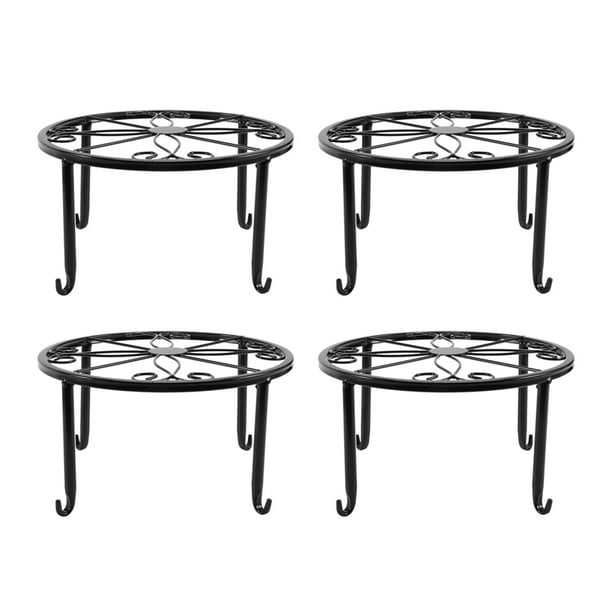 4 Pieces of Plant Stand Indoor and Outdoor Metal RustProof Plant Stand
