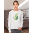 thumbnail image 2 of Palm Tree Leaves Modern Sweatshirt Women -Image by Shutterstock, Female Small, 2 of 4
