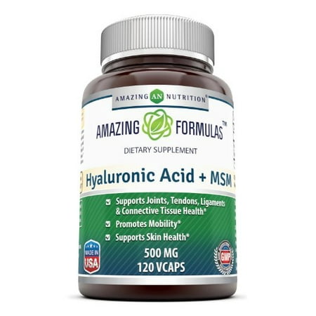 Amazing Formulas Hyaluronic Acid Plus MSM 500 Mg 120