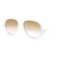 thumbnail image 2 of Asymmetrical Swirl Top Bridge Plastic Retro Racer Sunglasses White - Brown Pink, 2 of 4