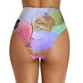 thumbnail image 3 of Aayomet Bas de Short de Bain Rétro Froncé Tankinis (Violet, G), 3 of 5