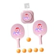 thumbnail image 4 of -pong suspendido de interior con 2 raquetas y 5 pelotas Mejora la coordinación mano-ojo rosa, 4 of 8