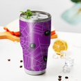 thumbnail image 3 of 30oz Cute Spider Web Halloween Pattern Tumblers Stainless Steel Tumbler with Lid and Straw,Vacuum Insulated Double Wall Travel Tumbler Cups Mug with Cleaning Brush for Coffee,Tea, 3 of 7