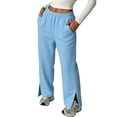 thumbnail image 2 of Gubotare Track Pants Women Women's Track Pants Loose Straight Leg Jogging Sweatpants Sports Athletic Running (Sky Blue,XL), 2 of 5