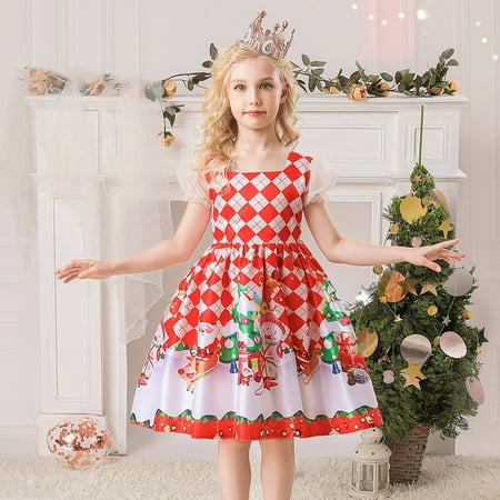 

KONBECA Toddler Girls Christmas Cosplay Dress Baby Girls Princess Dress Little Girls Pageant Flower Girl Dress Net Yarn Sequins Bowknot Sleeveless Dress Christmas Gifts for Girls Pink (5-6 Years)