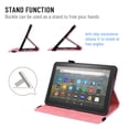 thumbnail image 4 of Dteck Folio Case For Amazon Kindle Fire HD 8 (10th Generation) / HD 8 Plus 2020 Tablet, Muilt-angle Viewing Stand Embossed PU Leather Folio Flip Case with Built-in Card Slots, Pink, 4 of 6