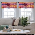 thumbnail image 4 of LALILO Kitchen Curtain Valance Oil Canvas Ship And Sea Rod Pocket Window Curtain 52"x 18" Set of 2, 4 of 5