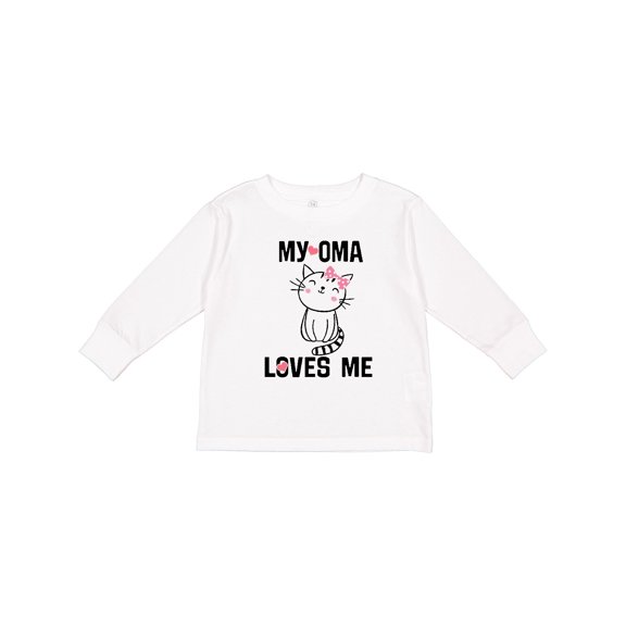 Inktastic My Oma Loves Me Girls Gift Girls Long Sleeve Toddler T-Shirt