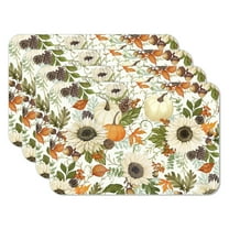 CounterArt "Fall Farmhouse" 4-Pack Reversible Flexible Plastic Tabletop Placemats