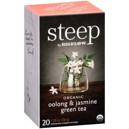 (3 Pack) Steep, Organic Oolong & Jasmine, Tea Bags, 20 (Best Jasmine Green Tea)