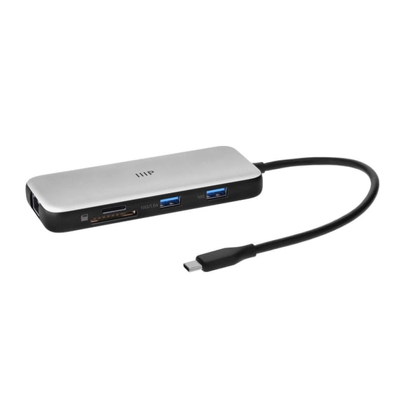 Monoprice 8-in-1 Dual-HDMI Dock with 10Gbps USB Ports, 10 Gbps USB Ports, 100W Passthrough Charging, Ethernet, SD / MicroSD Readers, Plug‑and‑Play, Works with Windows, MacOS, and Thunderbolt Systems