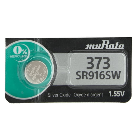 Sony Murata 373 - SR916SW Silver Oxide Button Cell Battery 1.55V - 1 Pack