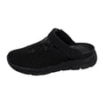 thumbnail image 4 of Rokment Mesh Orthopedic Walking Clogs Mules Shoes with Back Strap for Women Men Lightweight Breathable Athletic Arch Support Memory Foam Plantar Fasciitis Slides Sandals Black Size 8.5, 4 of 5
