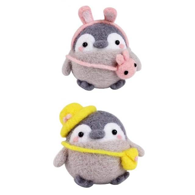Agujas de Pingüino de Fieltro para Principiantes BLESIY kits de fieltro de agujas Rosa Amarillo