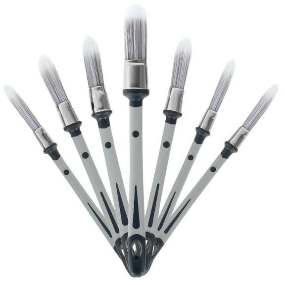pluokvzr 7pcs Small Paint Brushes Trim Paint Brush Edge Painting Tool 0.45"*0.6"*0.75"*0.8" Trim Painting Tool Multi Purpose Small Paint Brushes for Painting Detail Areas Windows