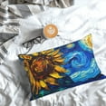 thumbnail image 5 of Yiaed Sunflower Starry Night Vibes Print Brushed Microfiber Envelope Pillowcases, Standard,Envelope Closure Pillow Cases(No pillow core)-14"x20", 5 of 6