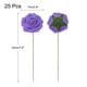 thumbnail image 2 of Uxcell 25pcs Rosas Flores Artificiales, Rosas Falsas con Tallos para Bodas, Fiesta, Oficina, Morado, 2 of 6