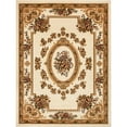 thumbnail image 2 of Pastoral Medallion Ivory French Area Rug European Formal Traditional Area Rug 7' x 9' Easy Clean Stain Fade Resistant Shed Free Modern Classic Contemporary Thick Soft Plush Living Dining Room Rug, 2 of 8