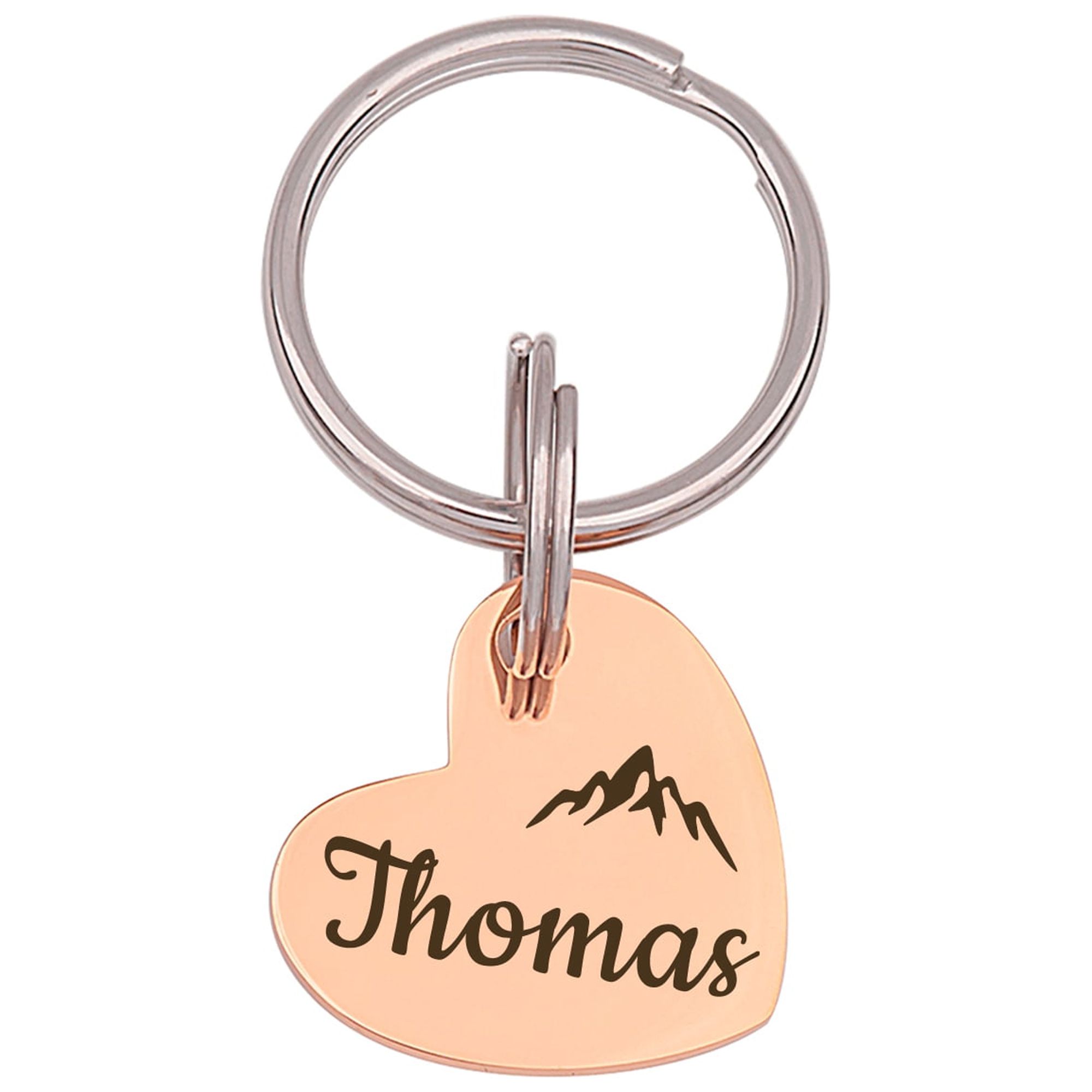 Anavia Stainless Steel & Metal Heart Cute Girl Engraved Dog ID Tag, Rose Gold, S