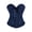 109#Blue, variant on Women's Bustier Corset Tops Lace Up Boned Overbust Shapewear Lingerie Top Halloween Cosplay