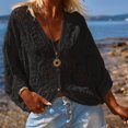 thumbnail image 2 of kaondbfi Cardigans for Elegant Women Crochet Long Sleeve Shirt Mesh Knit Tops Lightweight Summer Clothing Womens Summer Fall Fashion Bolero Shrug Tops, 2 of 6