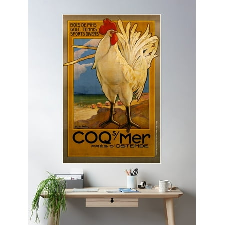 Kna Prints - Belgian Travel Poster - Le Coq-Sur-Mer Poster , UNFRAMED-16x24