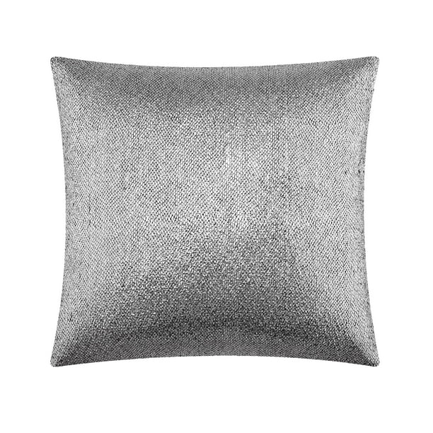 Mainstays Metallic Decorative Throw Pillow 18" x 18", Silver, Multiple Colors