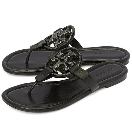 Tory Burch Miller Soft Women's Leather Memory Foam Slide Thong Sandals