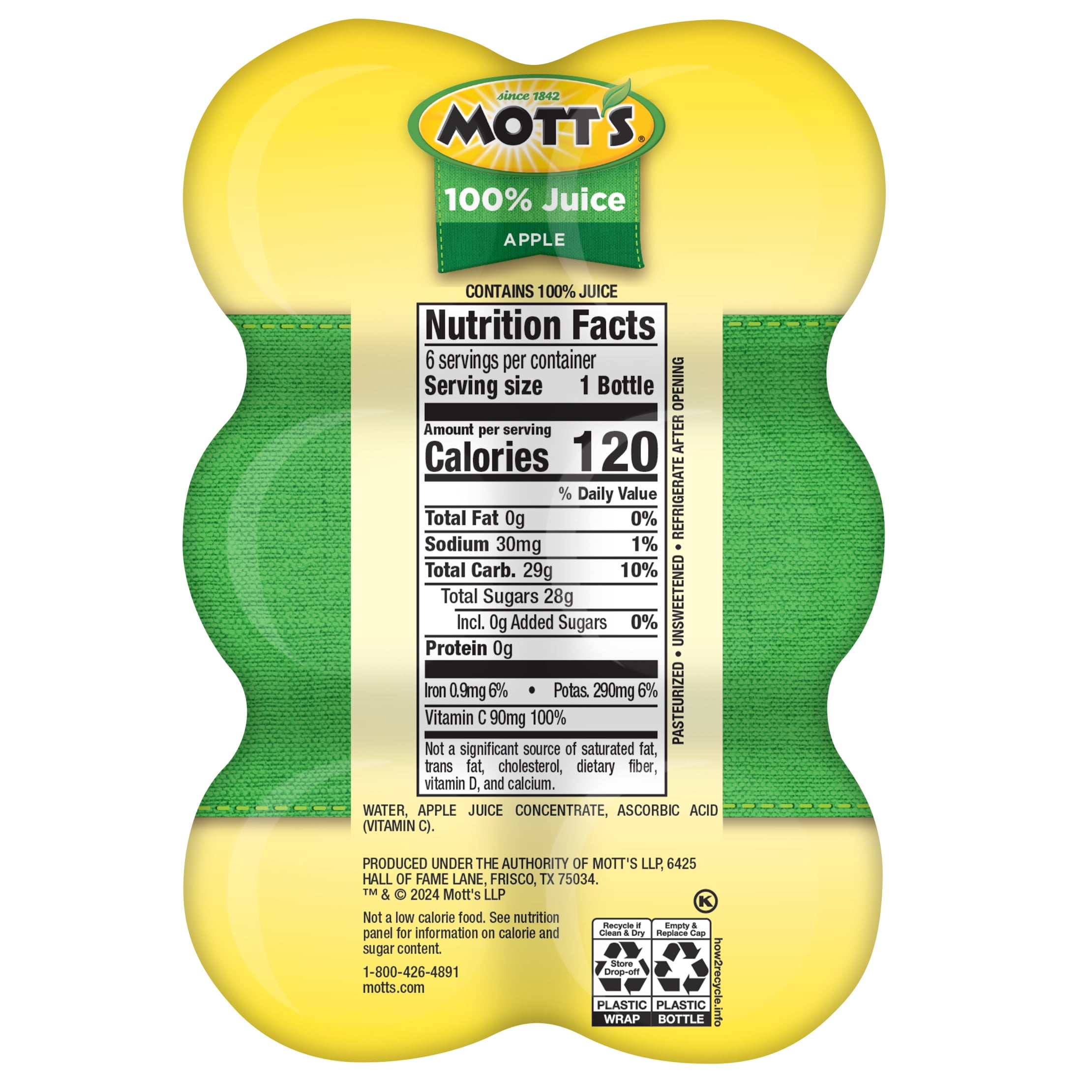Motts 100% Juice Original Apple Juice, fl oz, Pack Taiwan Ubuy