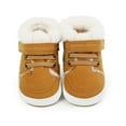thumbnail image 2 of Emy Dola Unisex Baby Girls Boys High Top Sneaker Winter Booties Soft Sole Anti-Slip Faux Fur Lined Newborn Infant Prewalker First Walking Shoes, 2 of 9