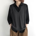 thumbnail image 6 of Womens Loose Sweater Vest Hollow Crochet V Neck Pullover Tank Tops Light Weight Sleeveless Casual Knitted Vest Black, Free Size, 6 of 6