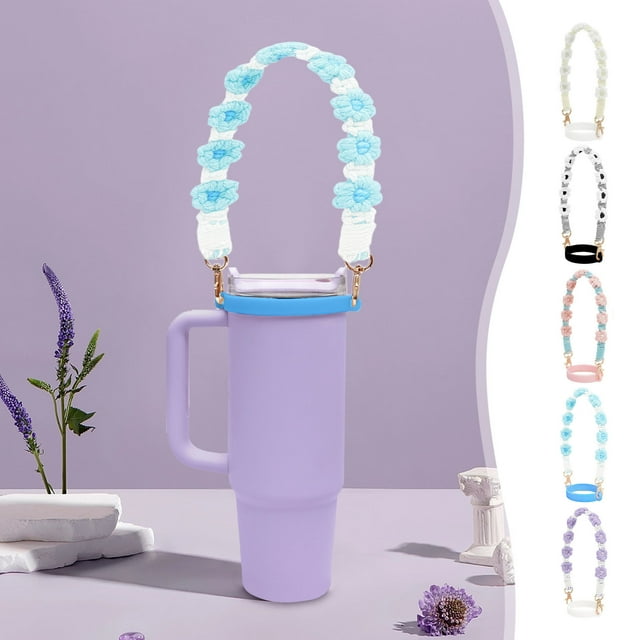 Vaidha Gobelet d'Eau Fleur Anneau de Corde Suspendu Réglable Bouilloire Portable Gobelet avec Pendentif