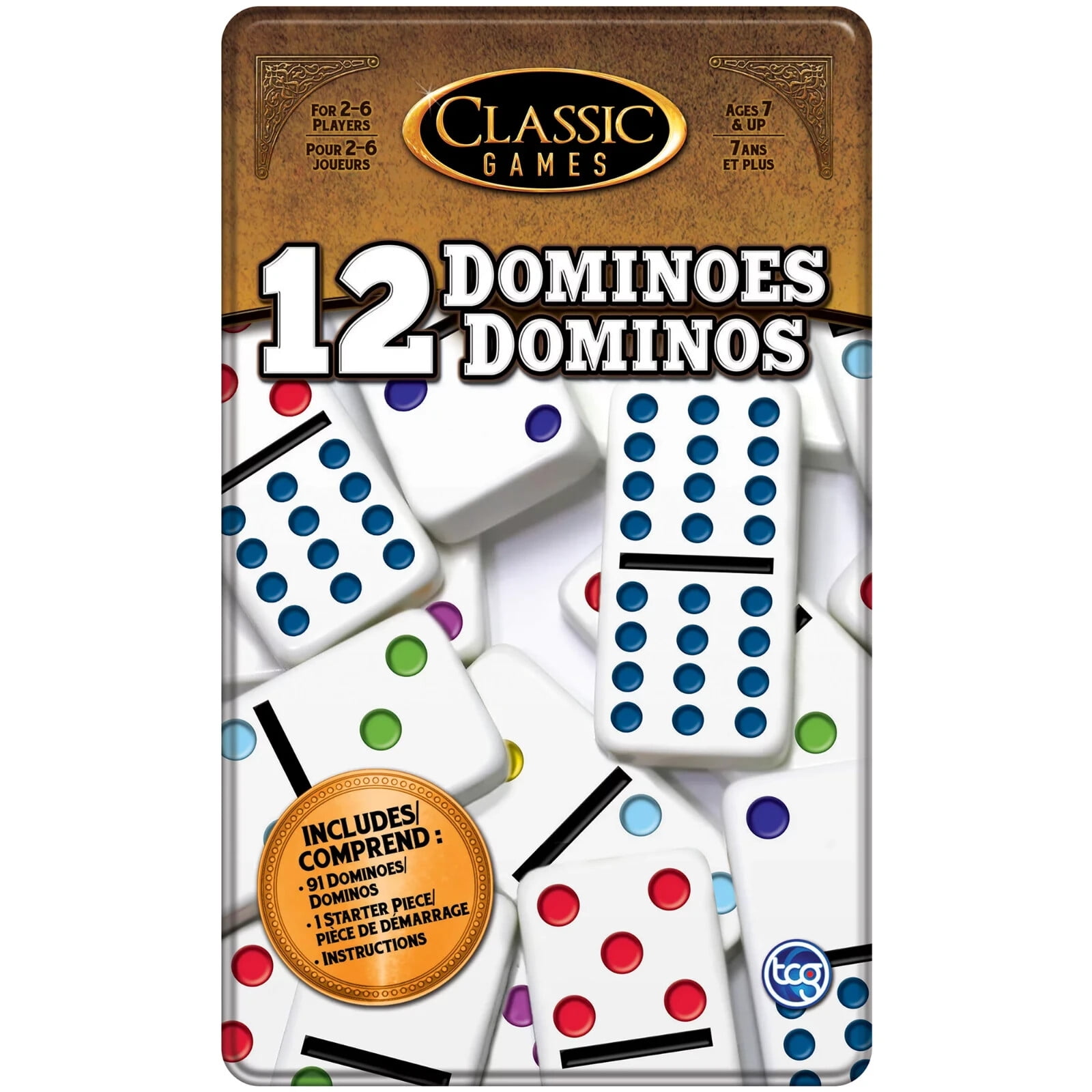 DOMINO GAME now! RELAXING VAN ドミノ（当時の箱入） TCG Toys, Double 12 Dominoes Family Game for 2-8 Players - Walmart.com