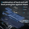 thumbnail image 2 of Dteck for Samsung Galaxy S24 Plus/S24+ Case with Slide Camera Cover,Magnetic Rotated Kickstand Rubber Case Hard PC Camera Protection Military Grade Shockproof Heavy Duty Protective Cover,Blue, 2 of 8