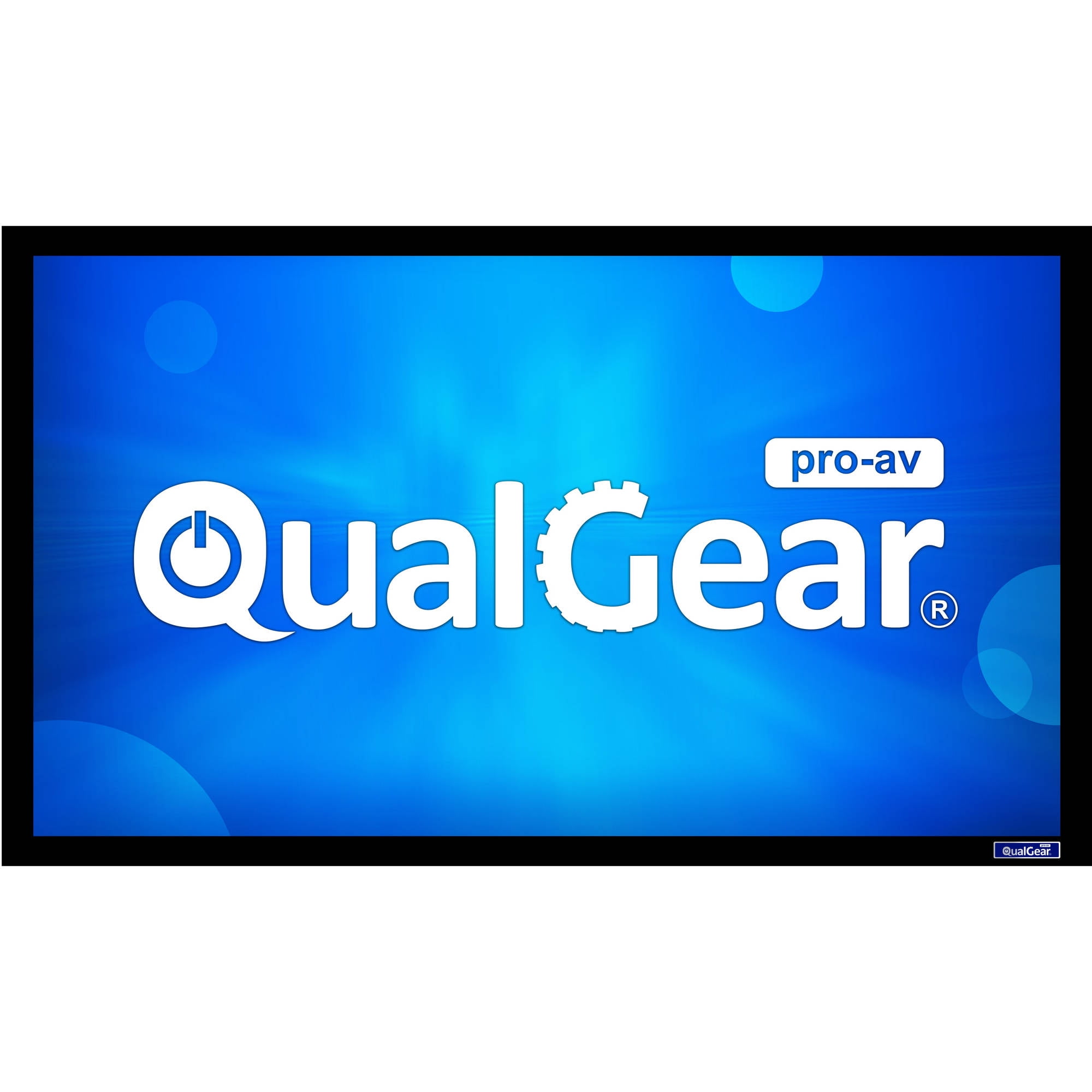 QualGear 110 Inch Fixed Frame Projector Screen 2.5 Gain High Reflective Silver 