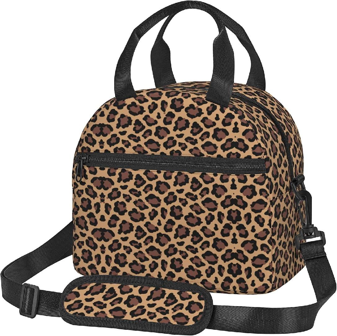Leopard Print Lunch Bag, Reusable Leopard Cheetah Lunch Box for Boys ...